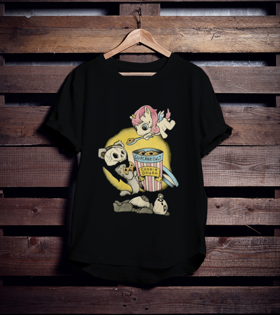 Cupcake Cult Cookie Dough Unicorn Skull Bear T-Shirt