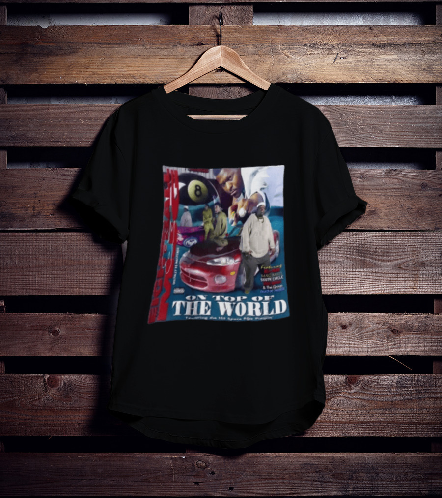 8 Ball On Top Of The World Featuring Mac Mall South Circle Space Age Pimpin Album T-Shirt