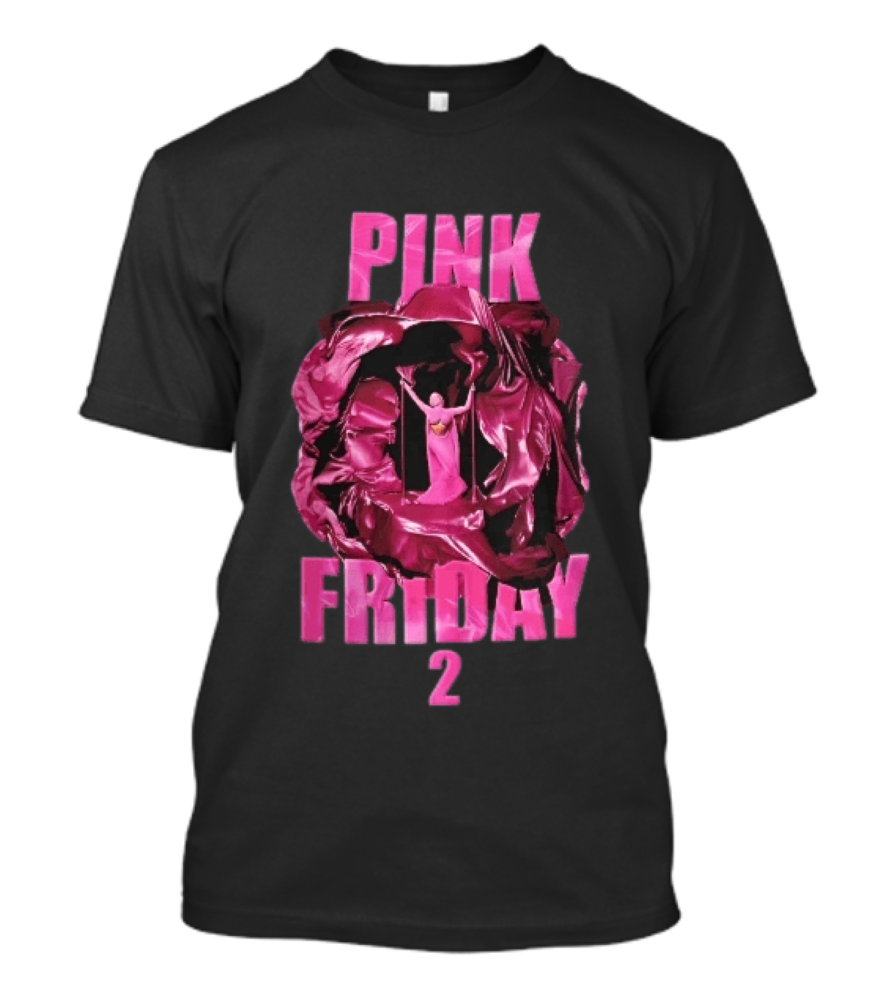 Pink Friday 2 Nicki Minaj Magenta Flowing Silk Fabric T-Shirt