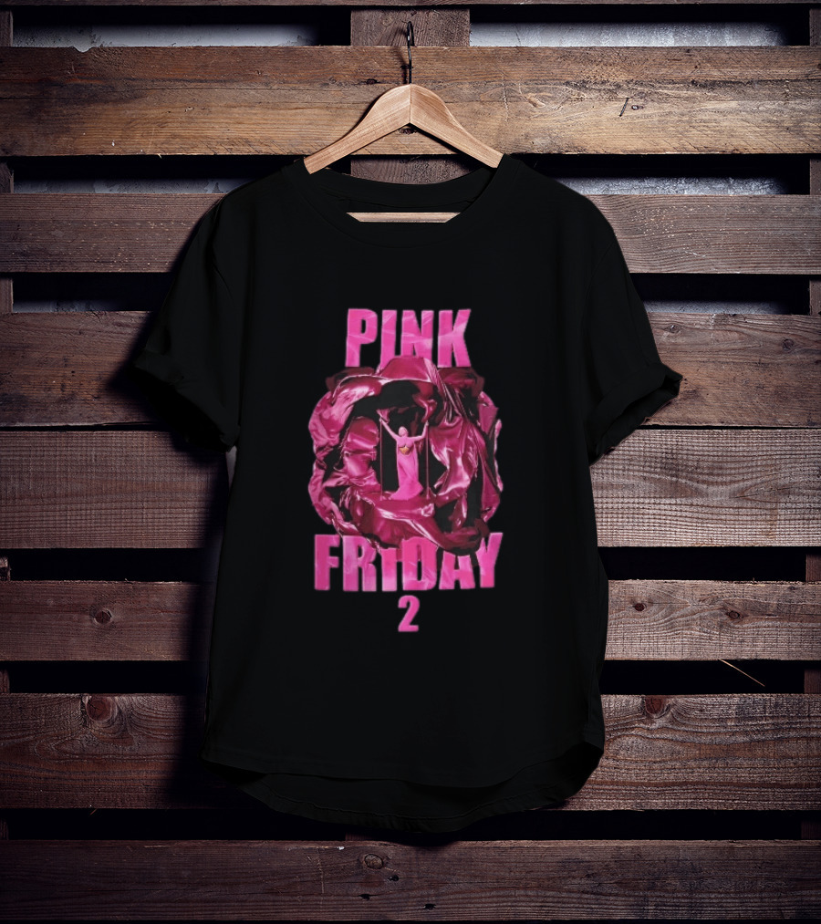Pink Friday 2 Nicki Minaj Magenta Flowing Silk Fabric T-Shirt