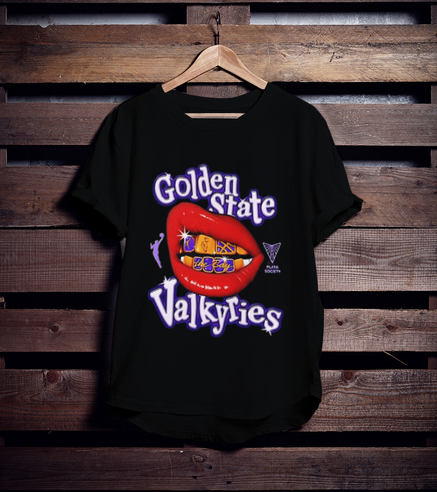 Golden State Valkyries The Bay Playa Society Lip T-Shirt