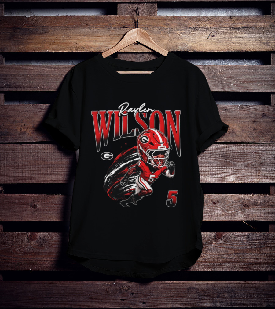 Raylen Wilson Georgia Bulldogs NCAA Football Caricature Fan Gear T-Shirt