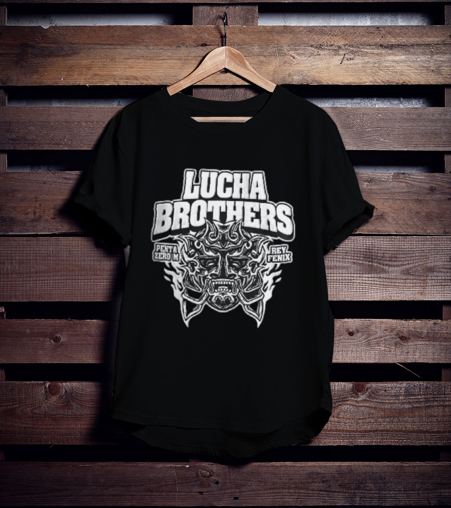 Lucha Brothers Penta Zero M Rey Fenix Horned Luchador Mask T-Shirt