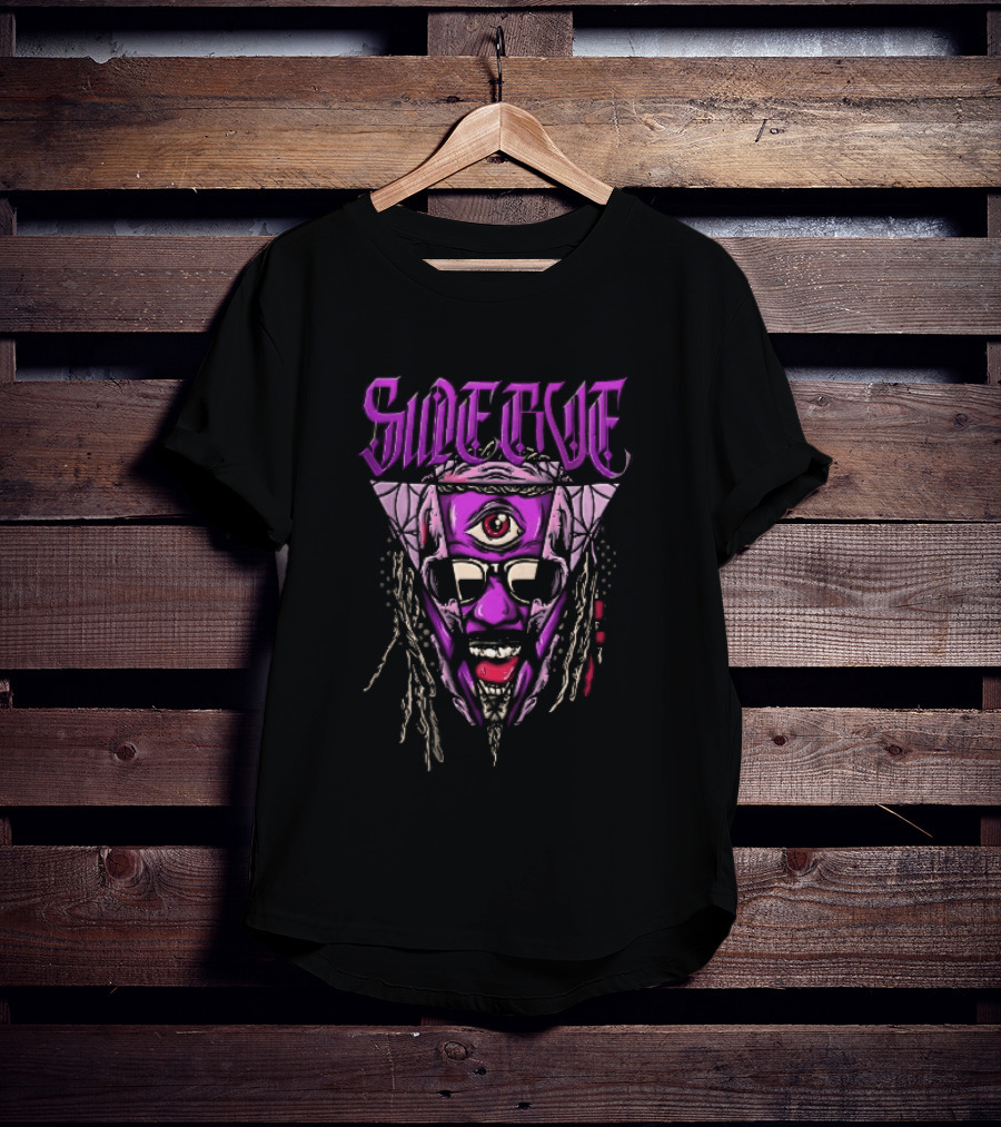 Swerve Psychedelic Third Eye Skull Dreadlocks Sunglasses T-Shirt