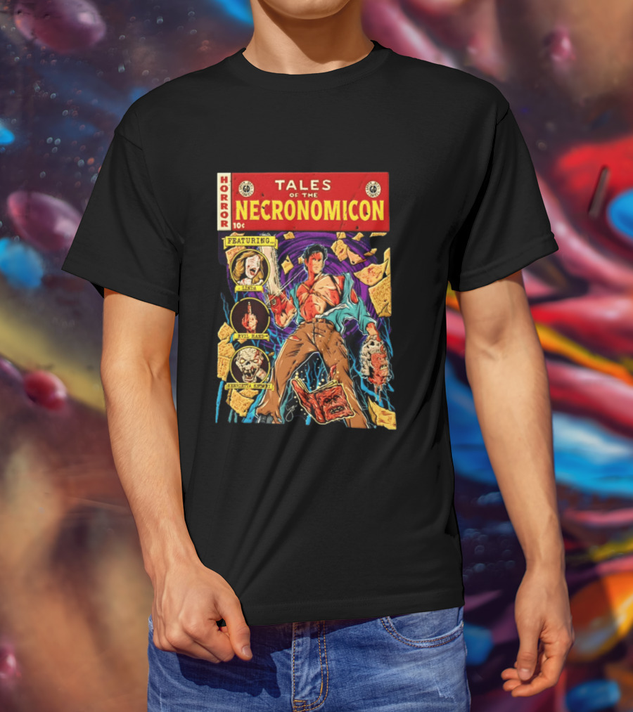 Tales Of The Necronomicon Horror Featuring Linda Evil Hand Henrietta Knoby T-Shirt