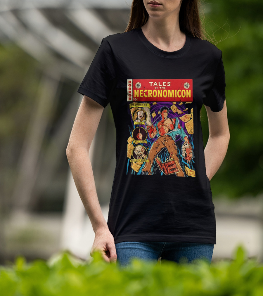 Tales Of The Necronomicon Horror Featuring Linda Evil Hand Henrietta Knoby T-Shirt