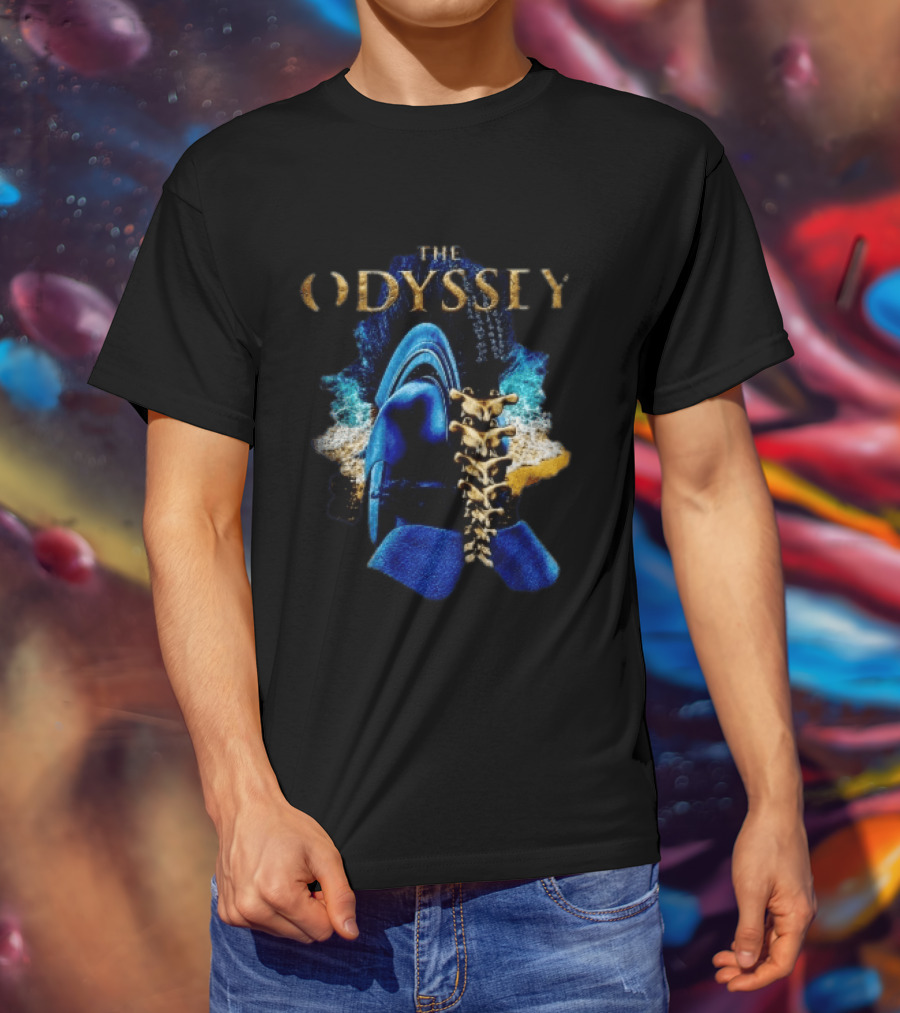 The Odyssey Warrior Helmet Spinal Cord Spine T-Shirt