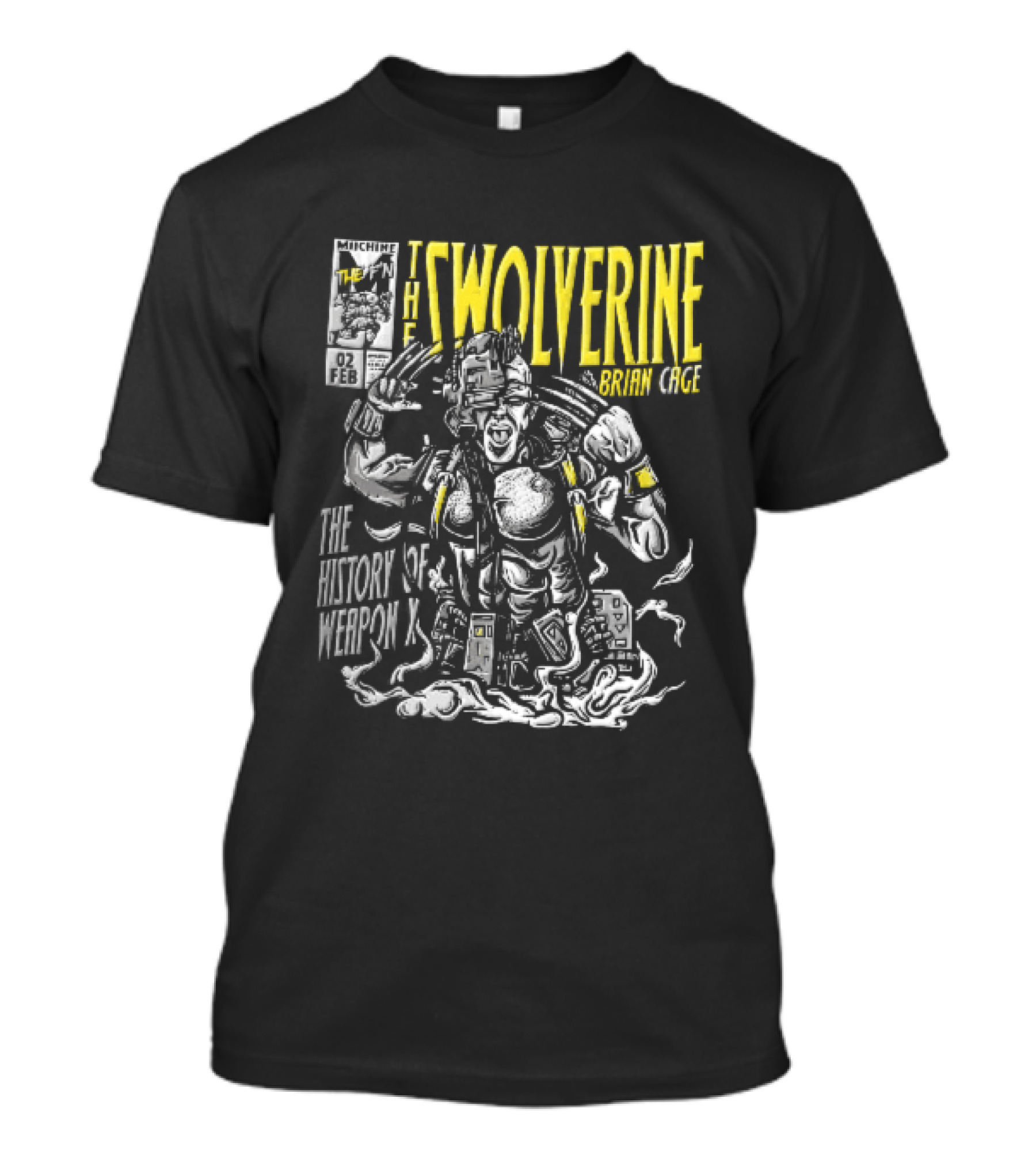 Swolverine Brian Cage History Of Weapon X Muscular Cyborg Claws Comic Cover T-Shirt