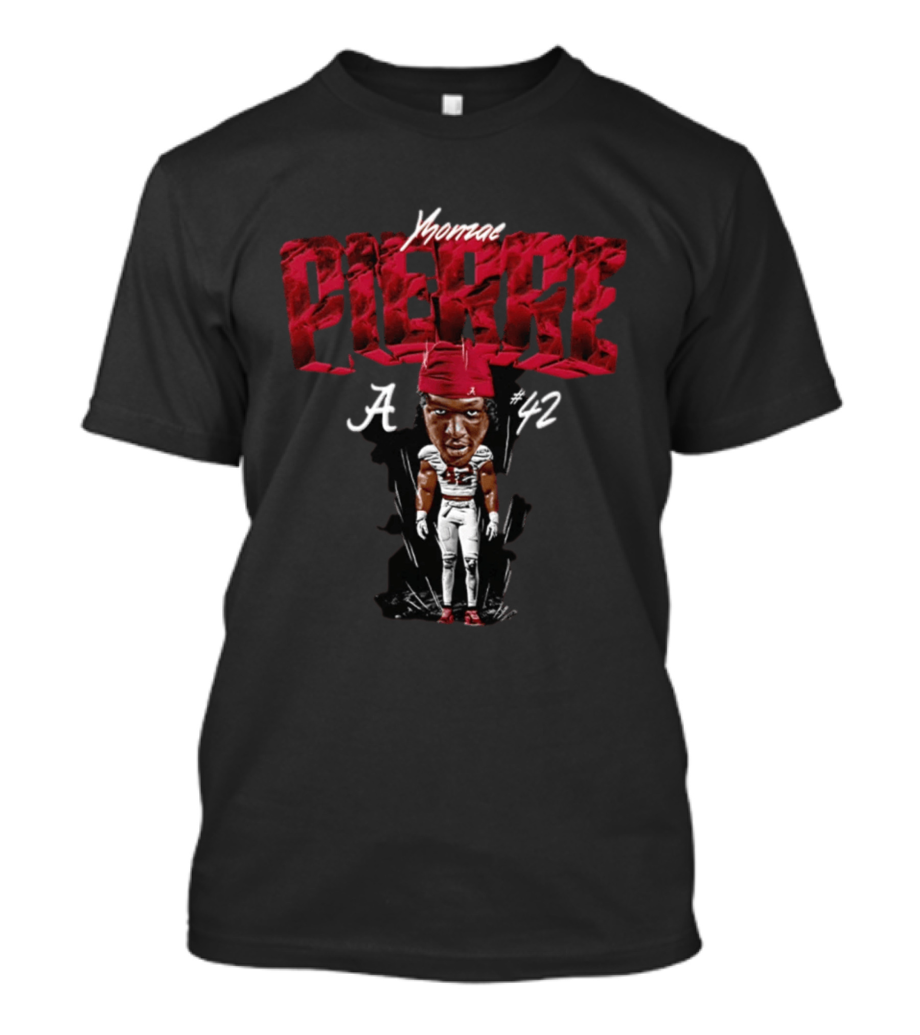 Yhonzae Pierre Alabama Crimson Tide #42 Football Player T-Shirt