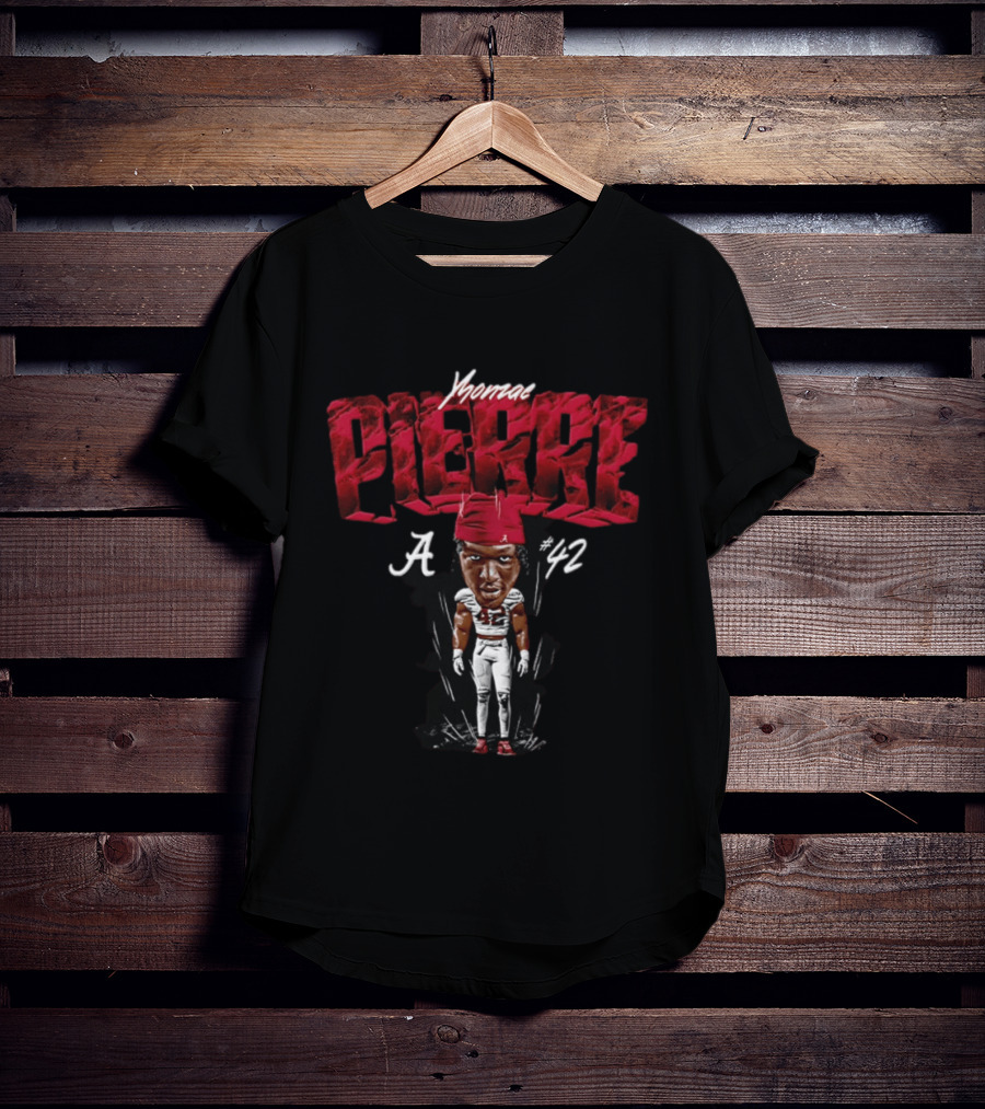 Yhonzae Pierre Alabama Crimson Tide #42 Football Player T-Shirt