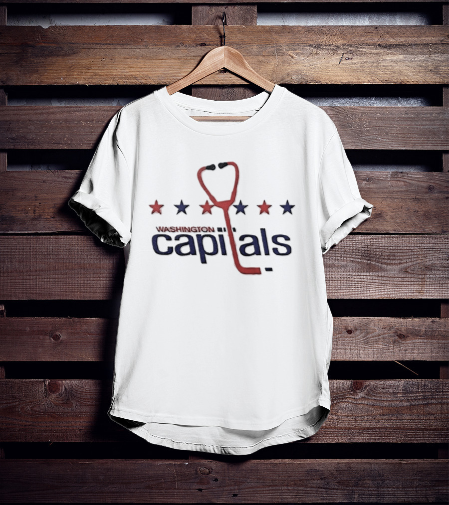Washington Capitals Nurse Appreciation Night Stethoscope Stars 2026 T-Shirt
