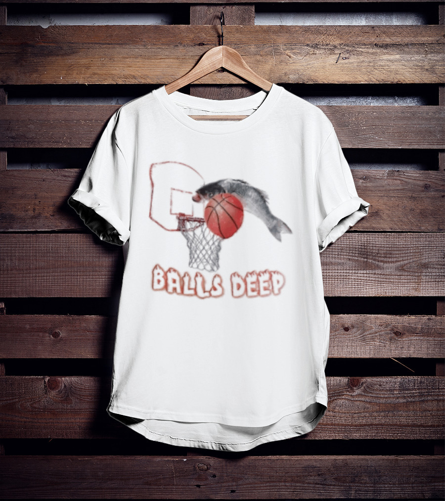 Basketball Hoop Fish Dunk Balls Deep T-Shirt