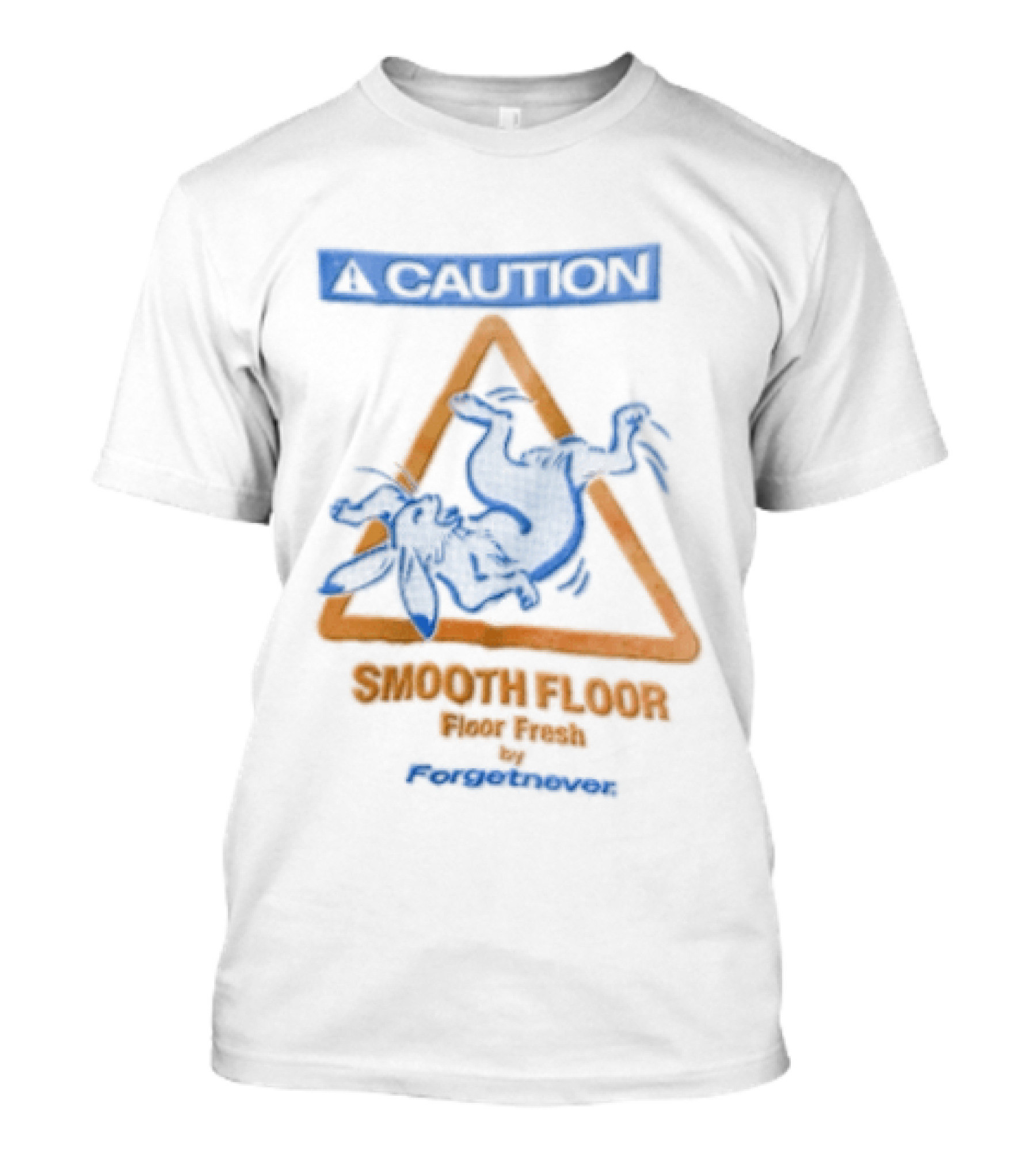 Caution Smooth Floor Forgetnever Rabbit Falling T-Shirt