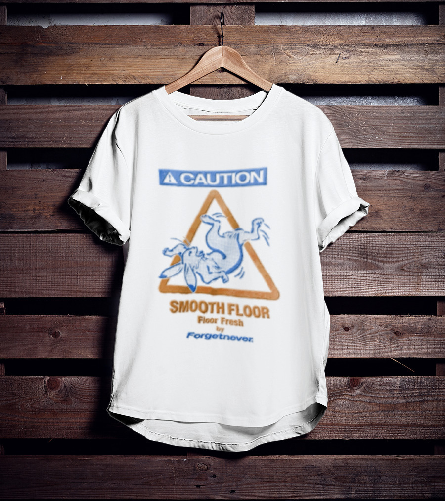 Caution Smooth Floor Forgetnever Rabbit Falling T-Shirt