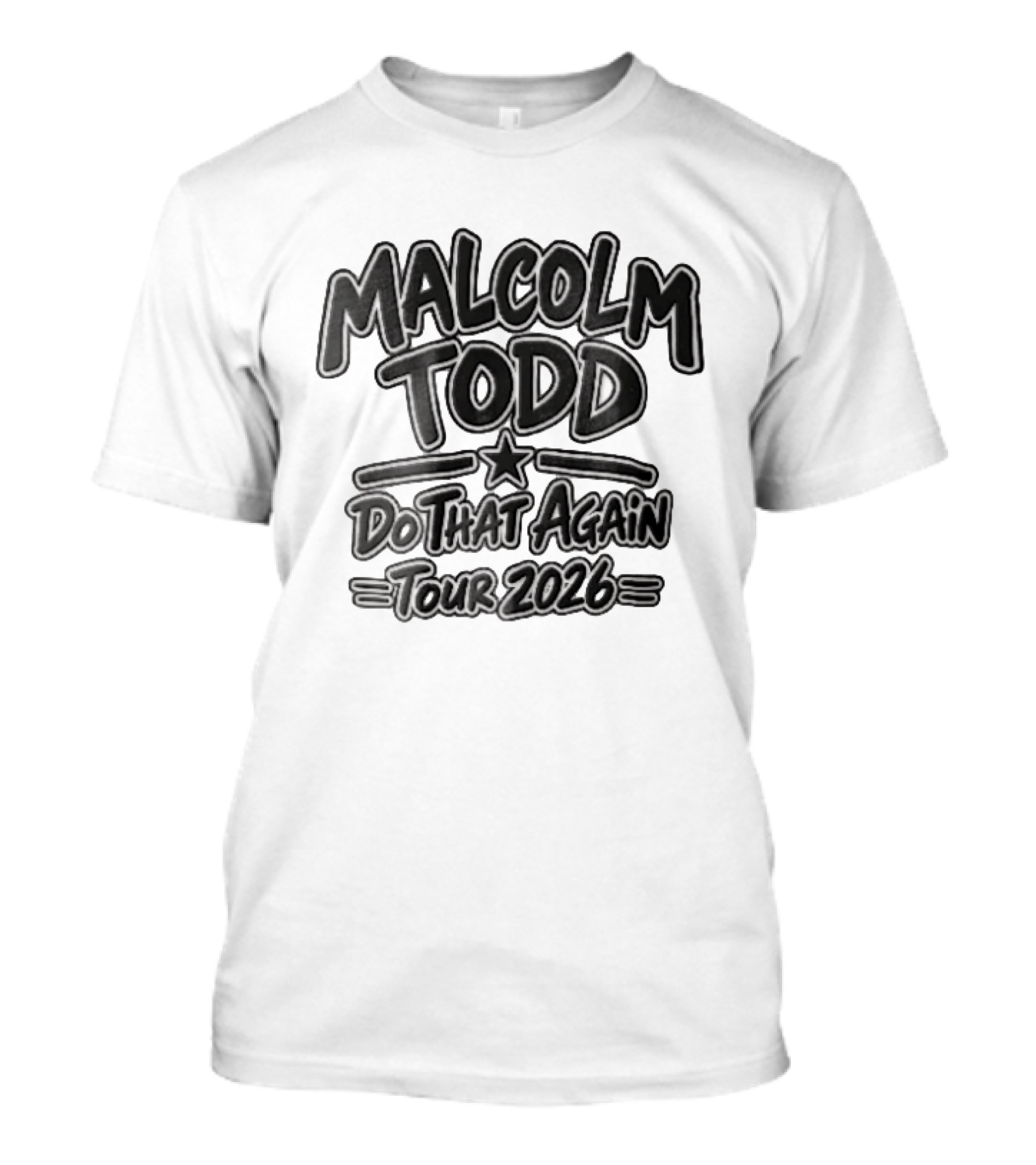 Malcolm Todd Do That Again Tour 2026 Star Frame Horizontal Lines T-Shirt