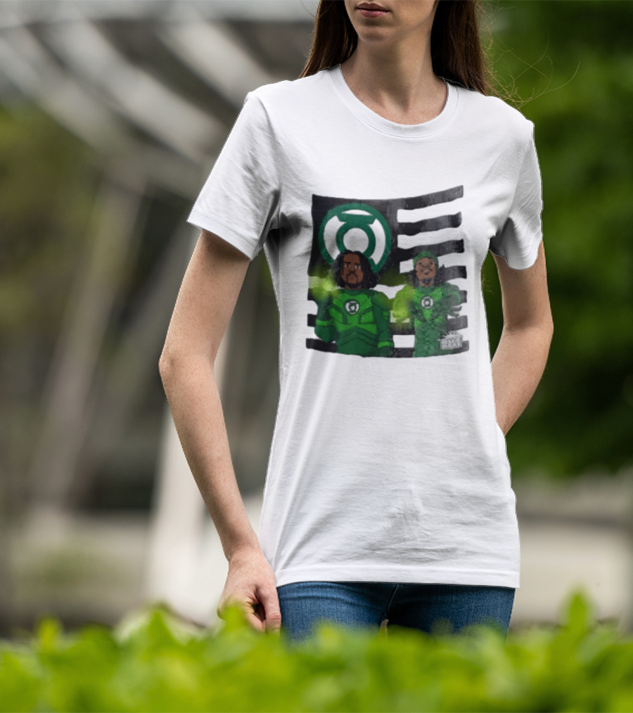 Lanterns X OutKast Comic Superheroes Green Light Power T-Shirt