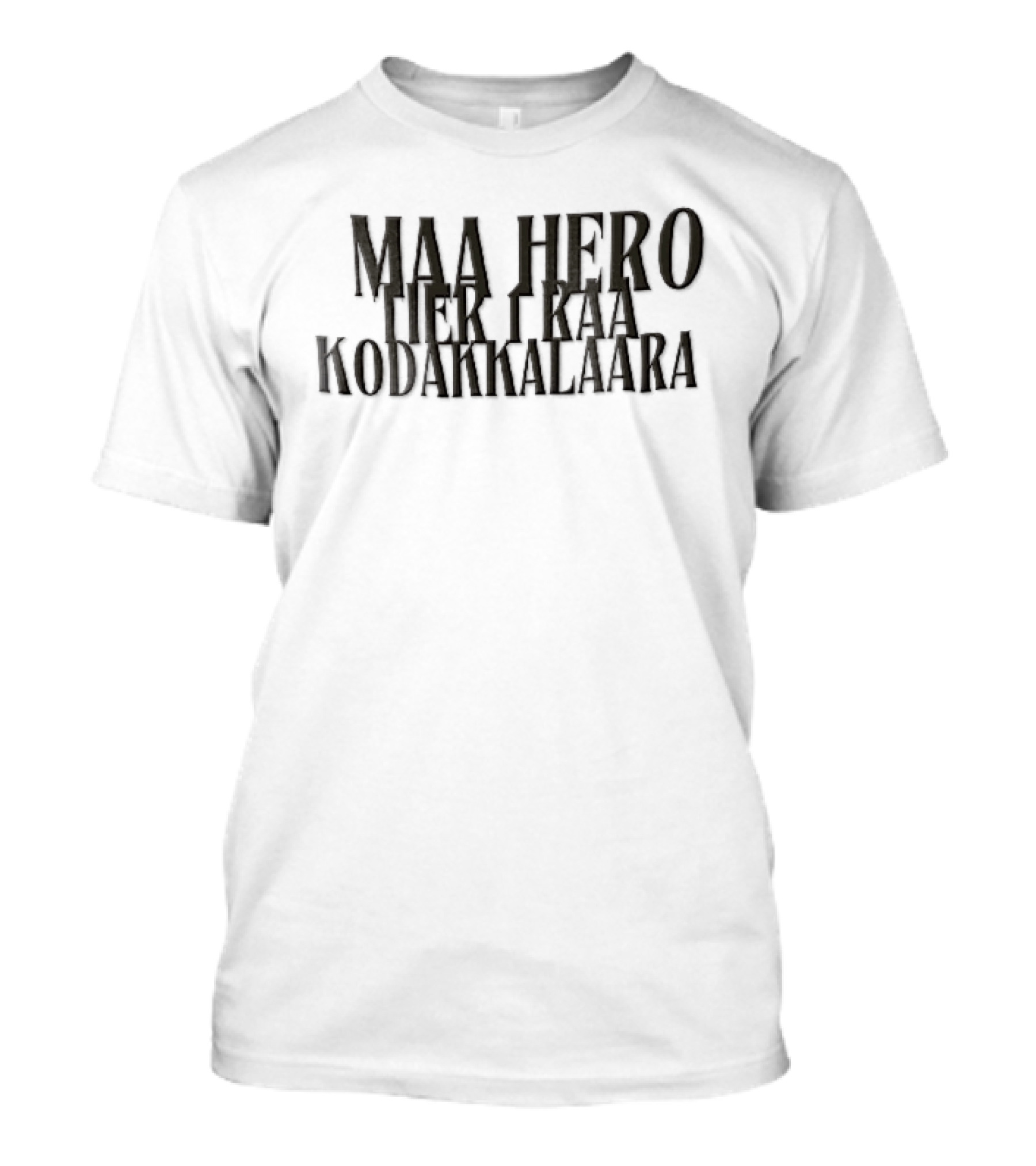 Maa Hero Tier 1 Raa Kodakkalaara Dark Olive Stacked Serif T-Shirt