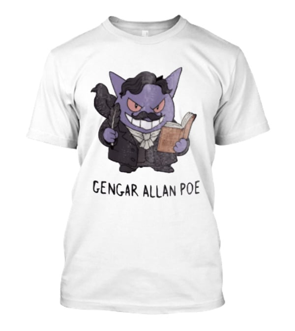 Gengar Allan Poe The Raven Literary Mashup T-Shirt