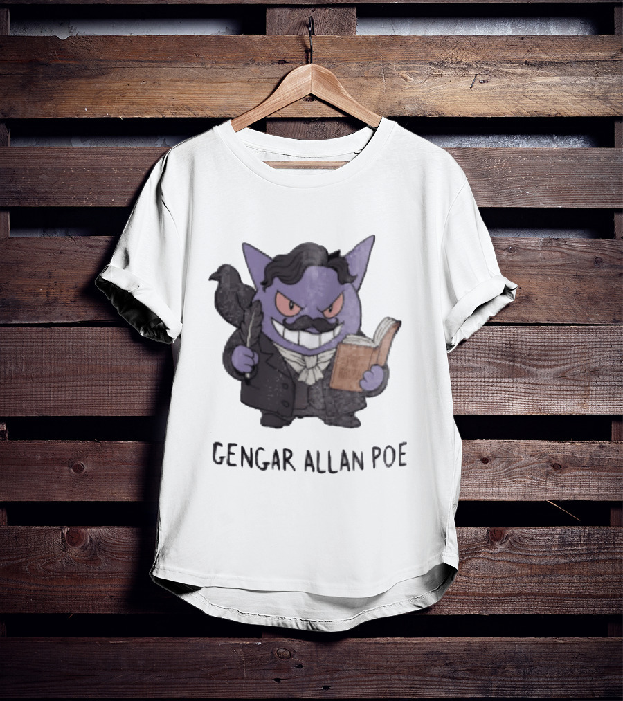 Gengar Allan Poe The Raven Literary Mashup T-Shirt