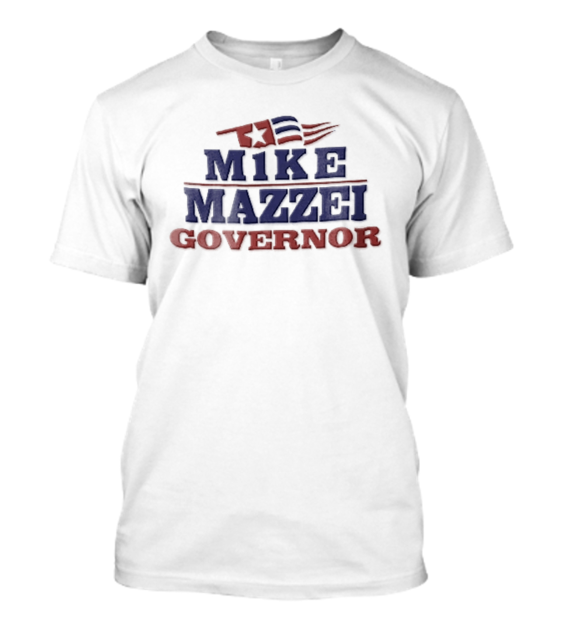Mike Mazzei Governor Waving Flag Star T-Shirt