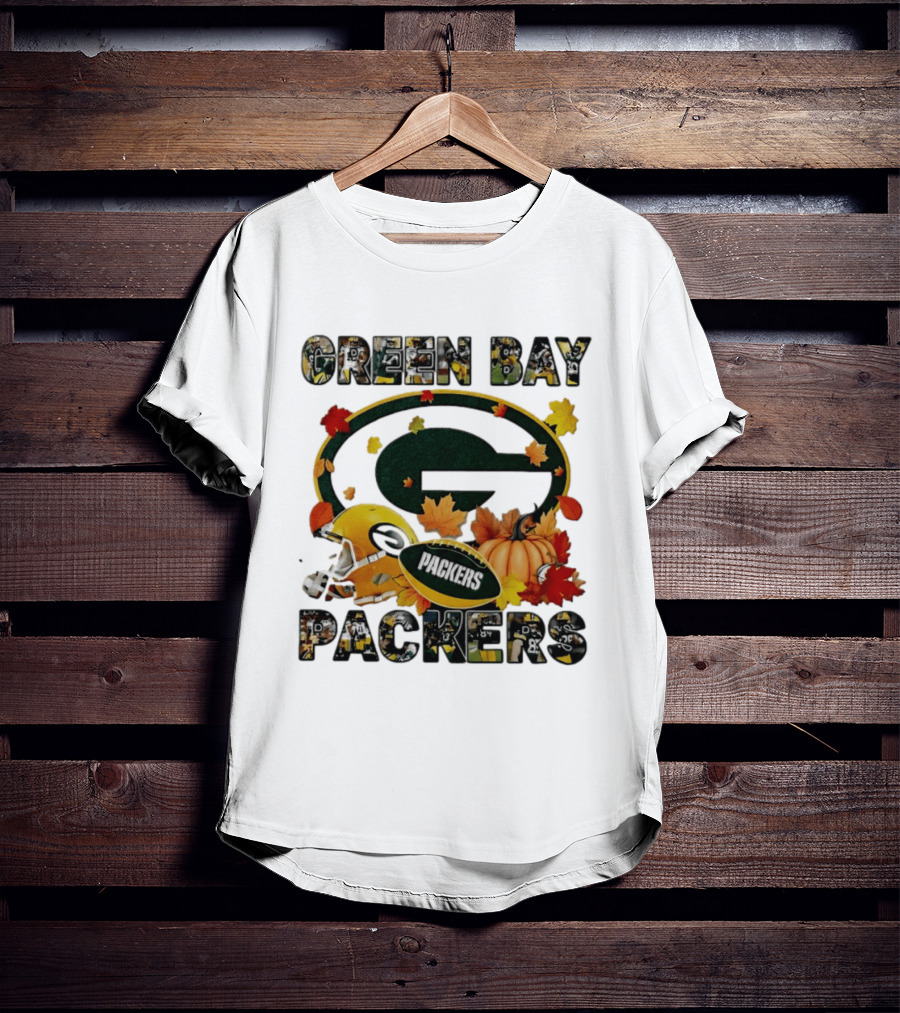 Green Bay Packers Football Fall Pumpkin Autumn 2026 Halloween T-Shirt