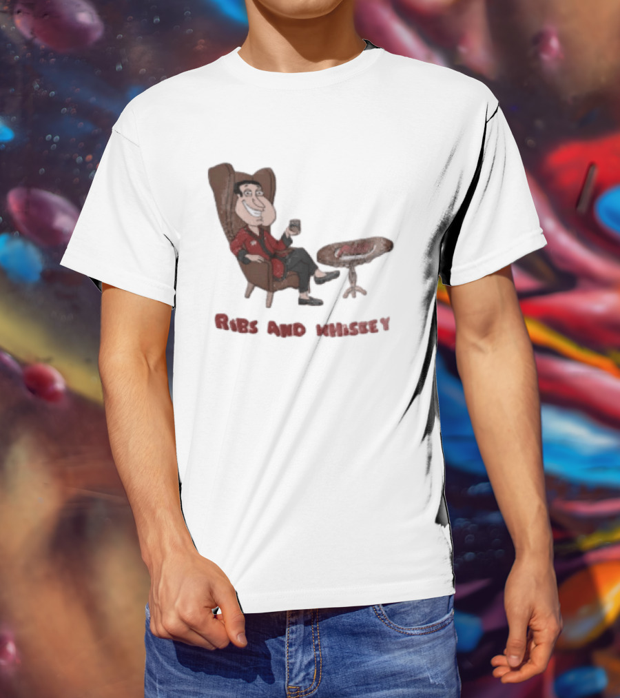 Family Guy Glenn Quagmire Ribs And Whiskey T-Shirt