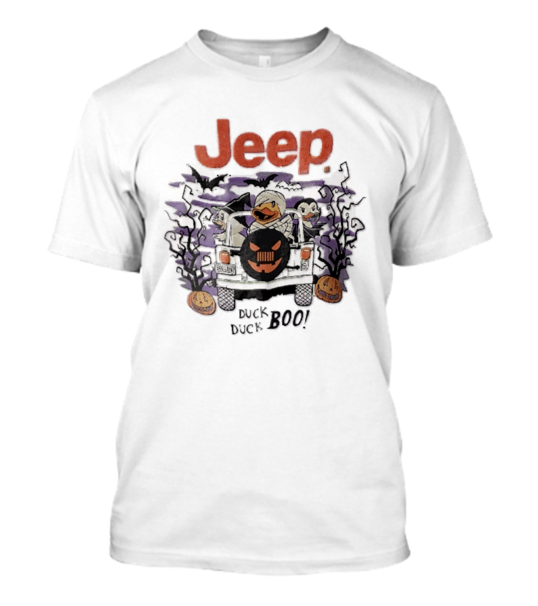 Jeep Boo Crew Duck Duck Boo Halloween Pumpkins T-Shirt