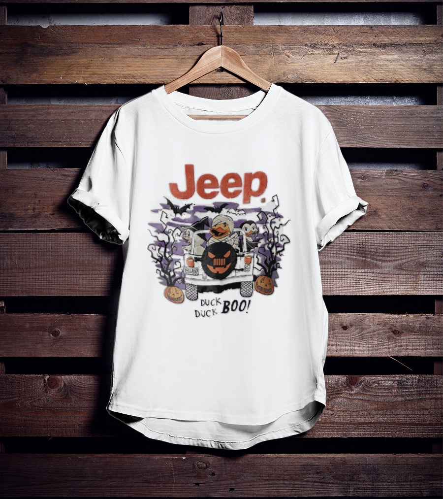 Jeep Boo Crew Duck Duck Boo Halloween Pumpkins T-Shirt