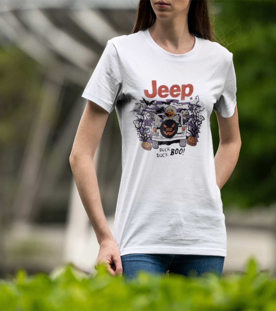 Jeep Boo Crew Duck Duck Boo Halloween Pumpkins T-Shirt