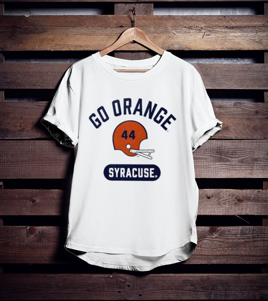Syracuse Orange 44 Helmet Go Orange T-Shirt