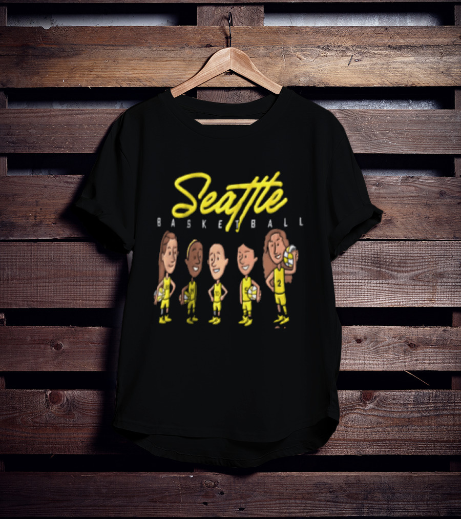 Seattle Basketball Players Cartoon WNBA 2026 T-Shirt