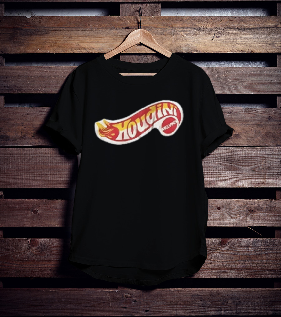 Melvins Houdini Red Yellow Flame Racing Toy Swoosh T-Shirt