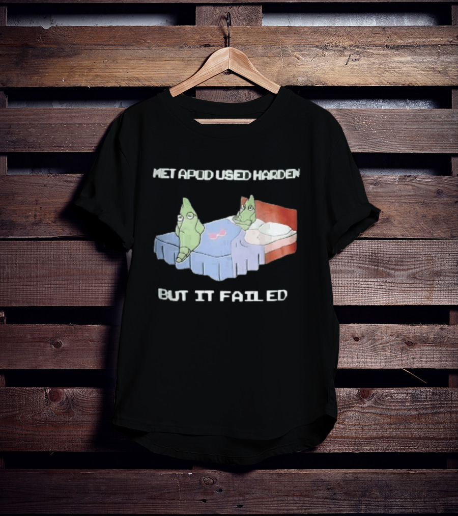 Metapod Used Harden But It Failed Cartoon Sad Characters In Bed T-Shirt