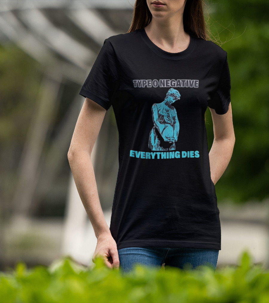 Type O Negative Everything Dies Blue Statue T-Shirt