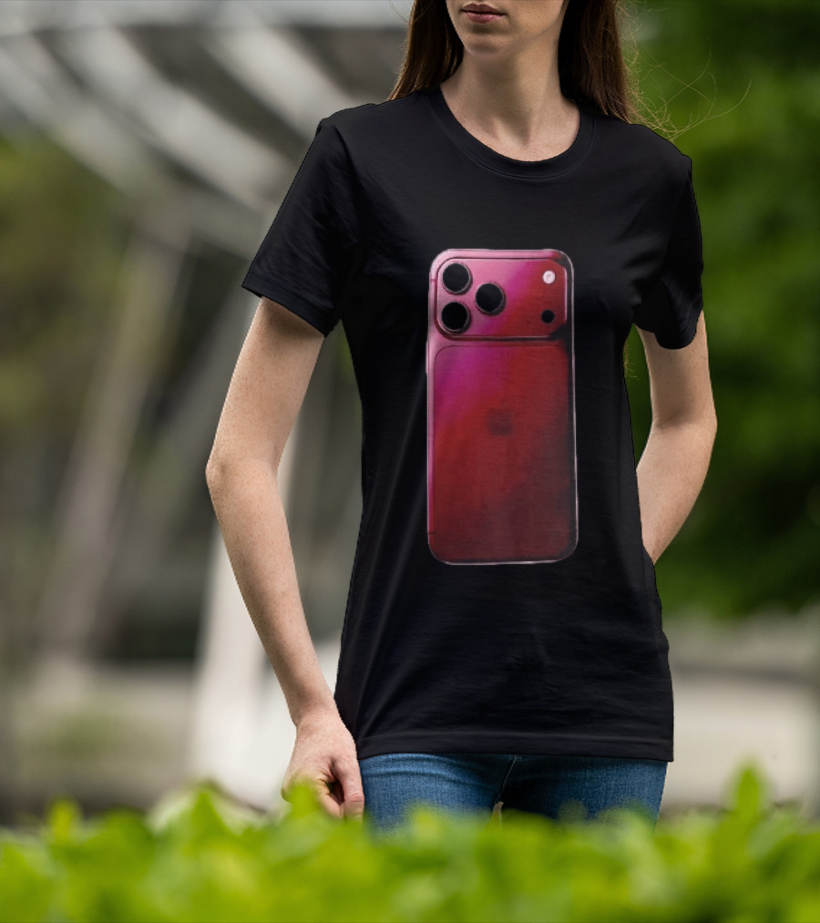 Apple Deep Burgundy Concept Smartphone Rear Camera Island Glass Back T-Shirt