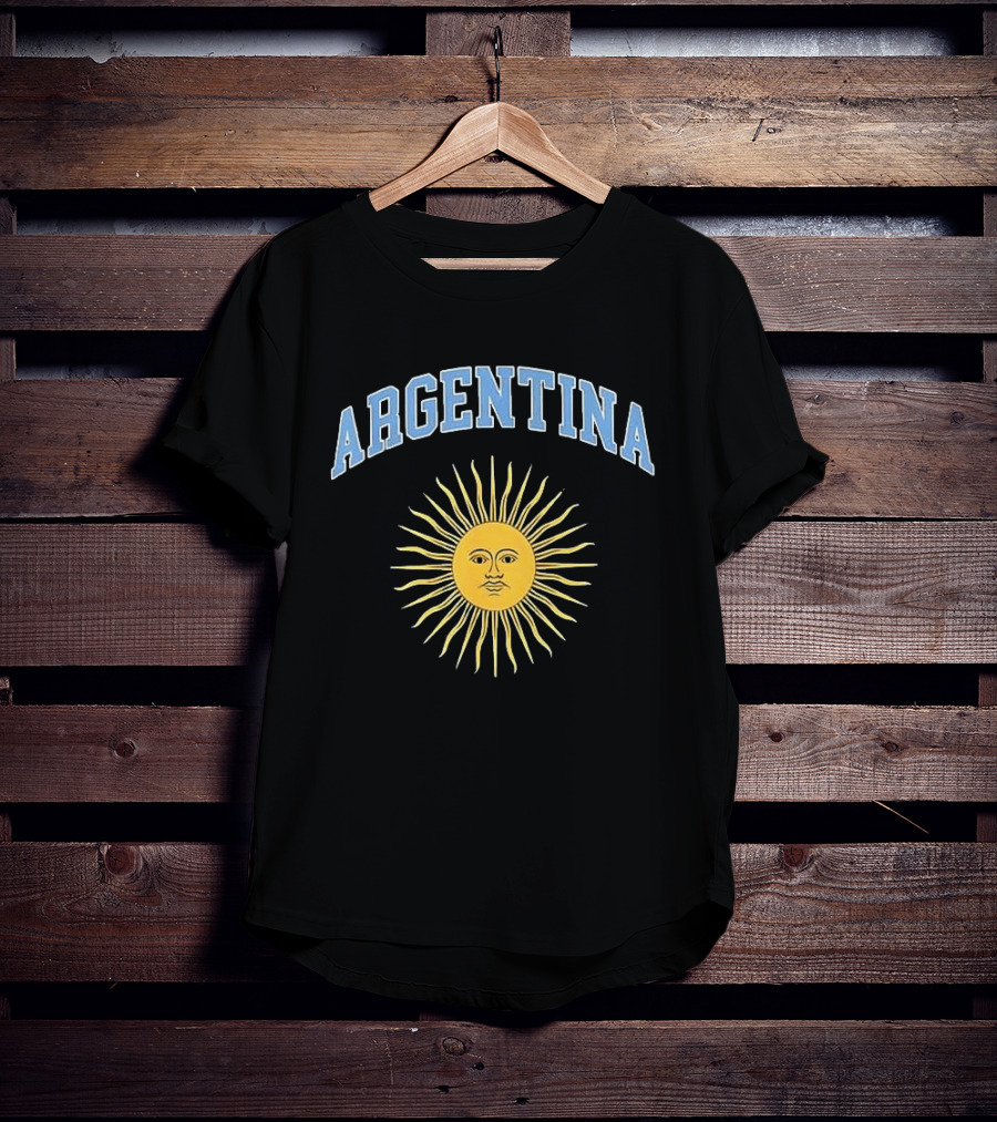 Argentina Sun Symbol Vintage Style Menswear T-Shirt