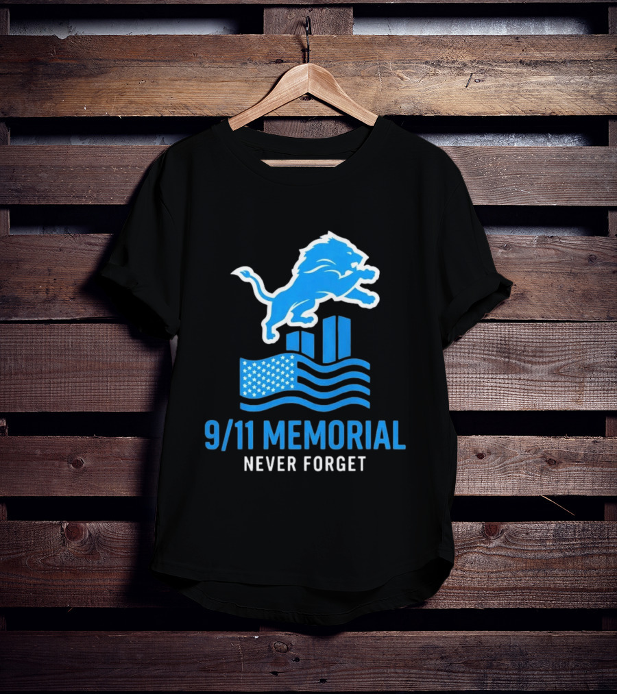 Detroit Lions 9/11 Memorial Never Forget 2026 T-Shirt