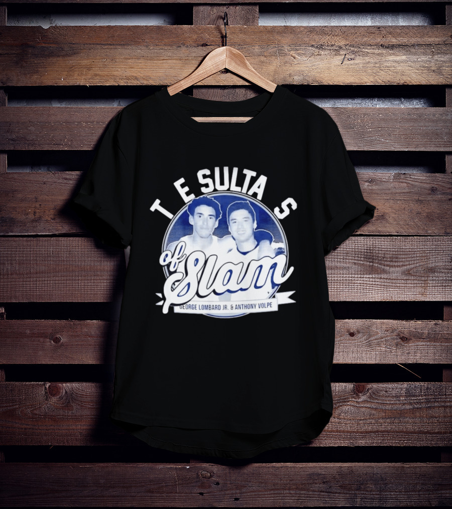 New York Yankees The Sultans Of Slam George Lombard Jr. Anthony Volpe T-Shirt