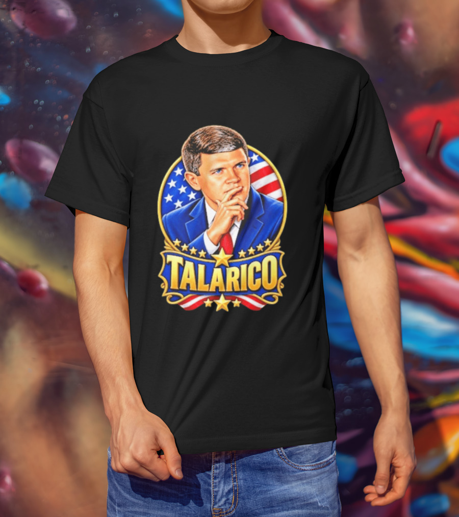 Talarico Presidential Style With American Flag T-Shirt