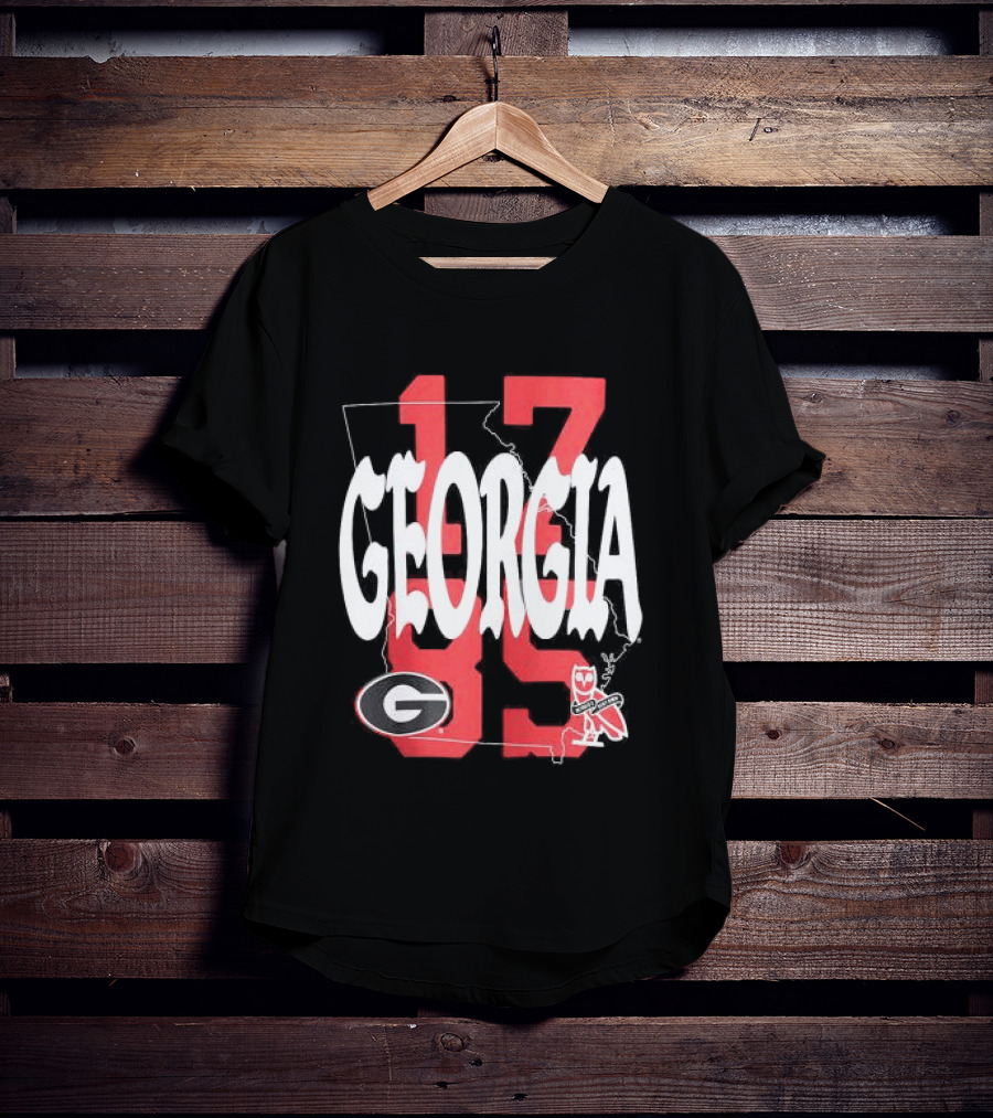 Georgia Bulldogs 13 Campus Store Ovo Black T-Shirt