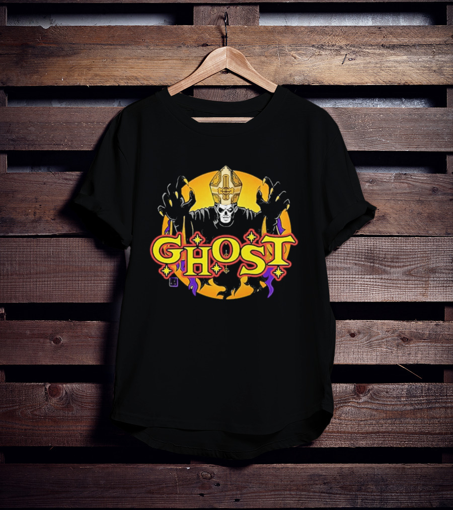 Ghost Band Spirit Halloween Collaboration Skull And Cross T-Shirt