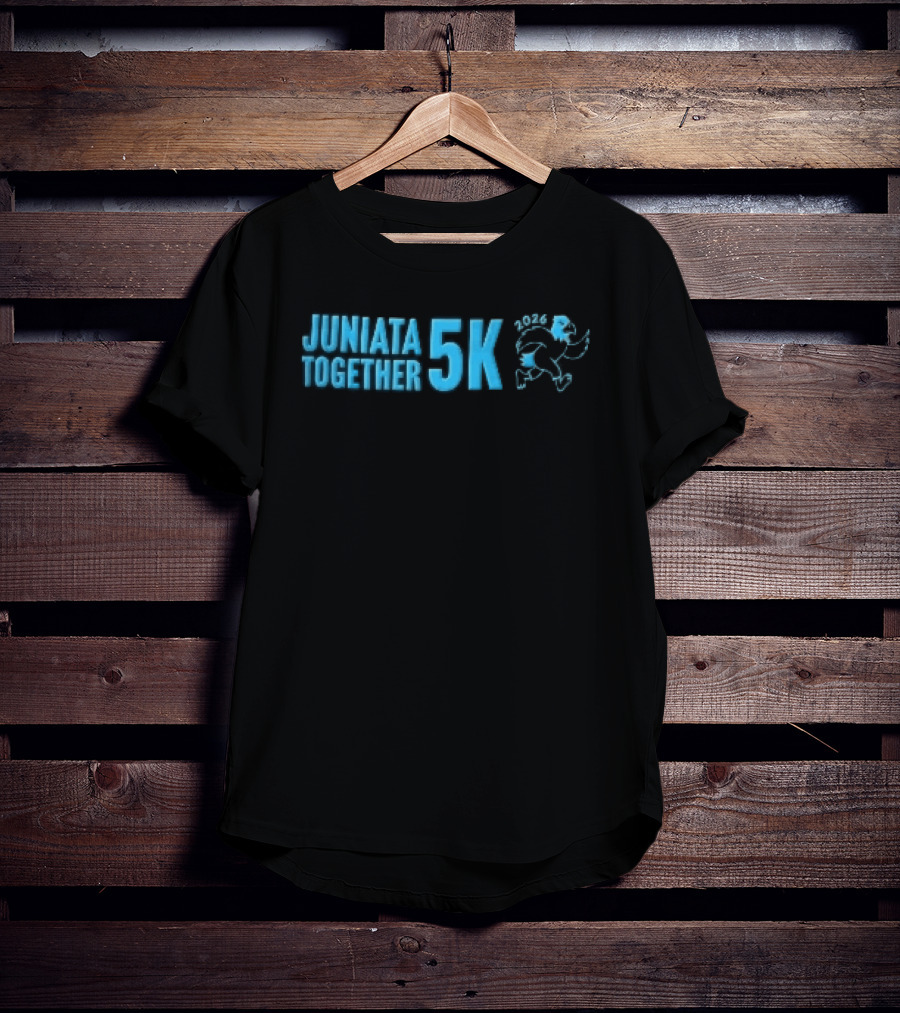 Juniata Together 5k 2026 Cartoon Running Eagle T-Shirt