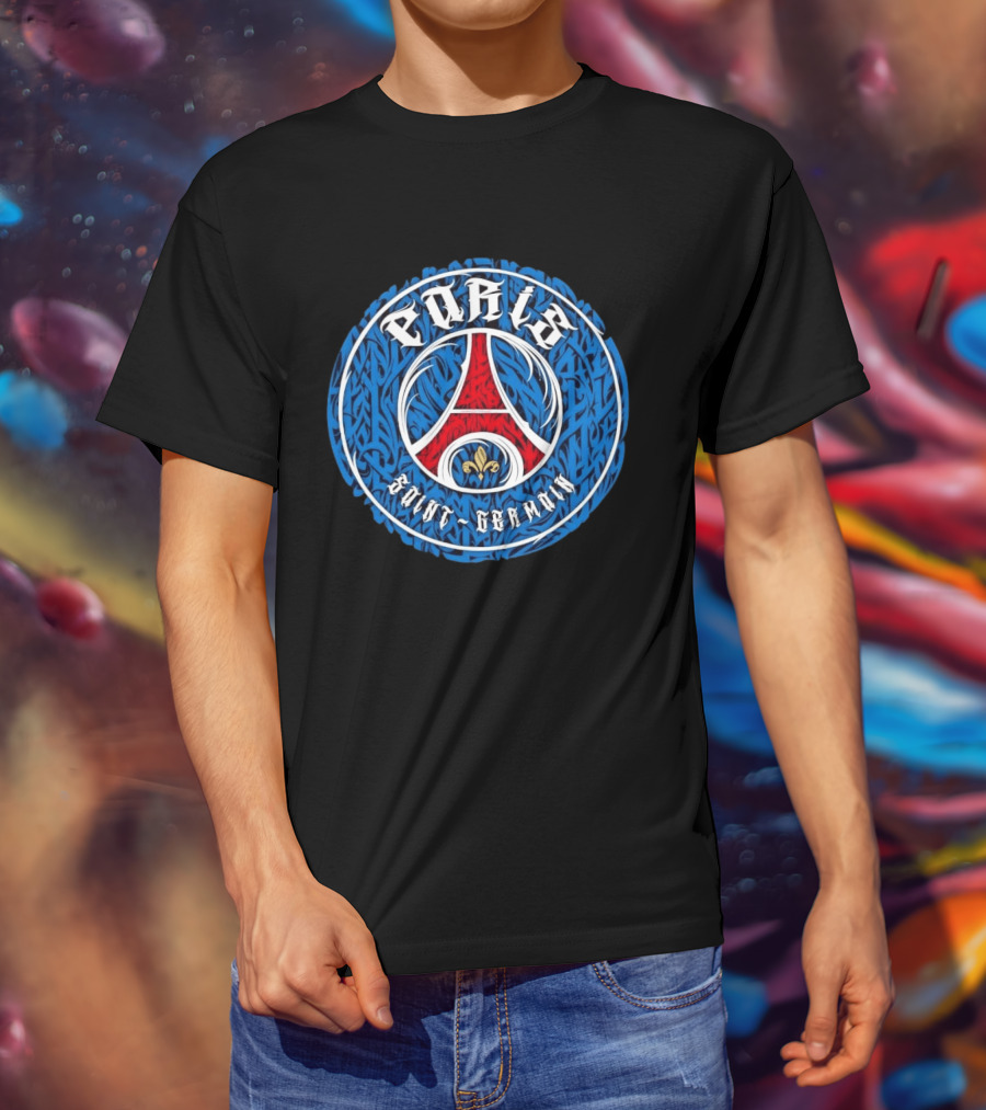 Paris Saint Germain PSG Tribal Fleur De Lis Football T-Shirt