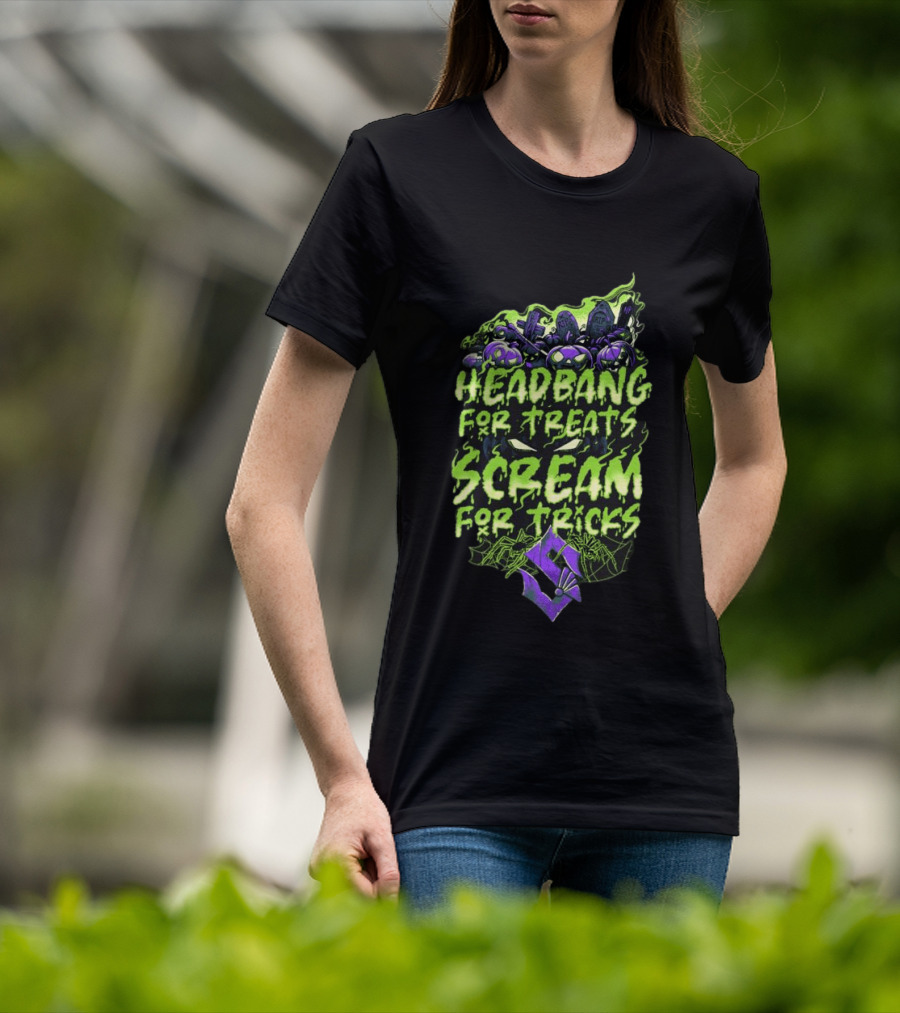 Sabaton Store Headbang For Treats Scream For Tricks Halloween T-Shirt