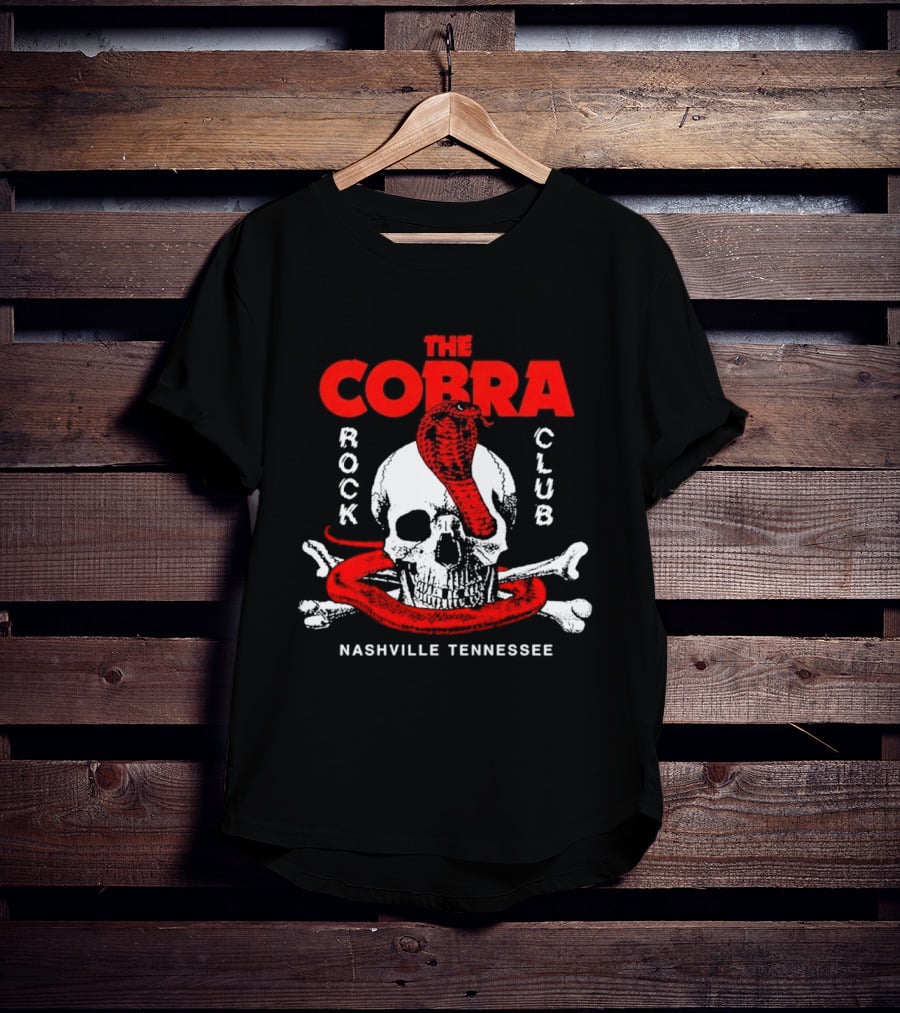 The Cobra Rock Club Skull And Snake Nashville Tennessee T-Shirt