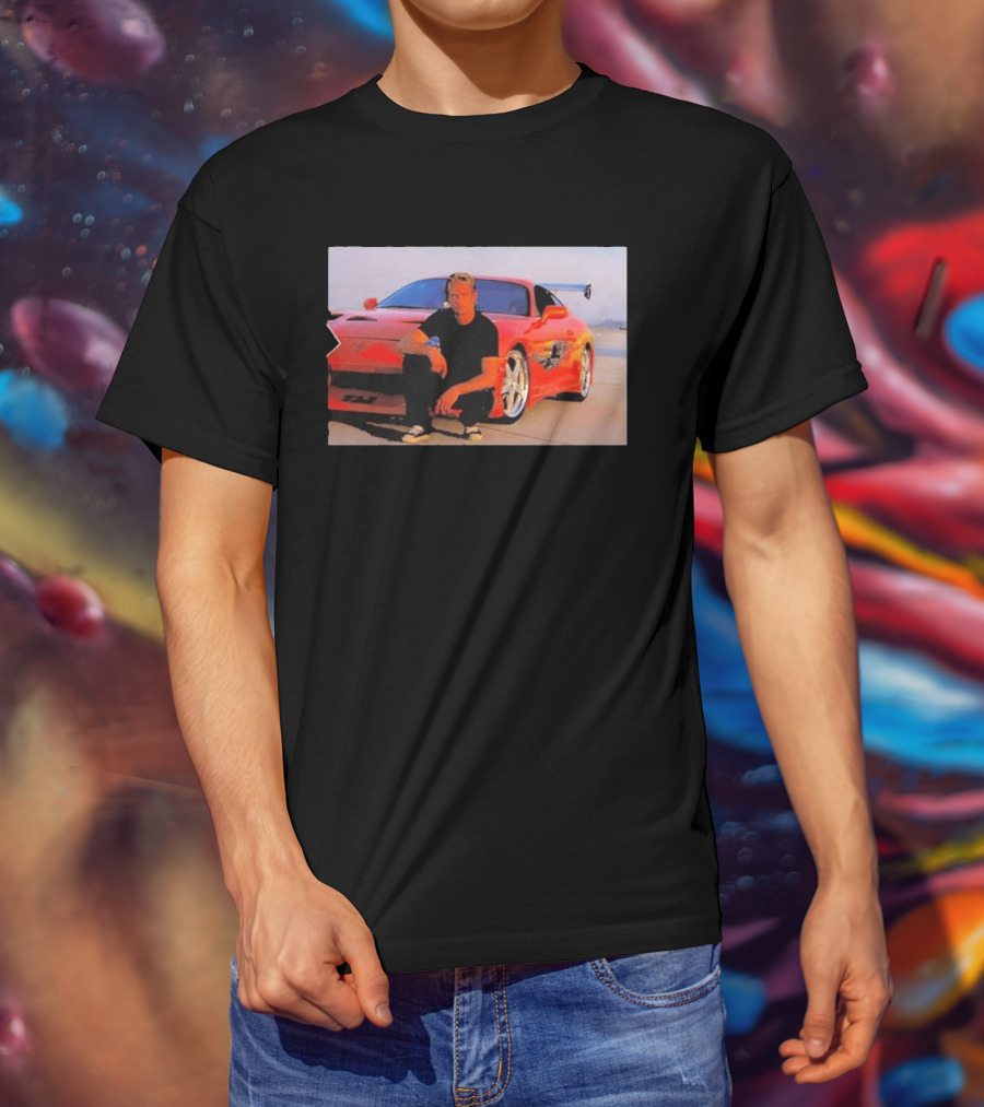 Dad Birthday Paul Walker Nissan Skyline R34 Father's Day Racing Fan T-Shirt