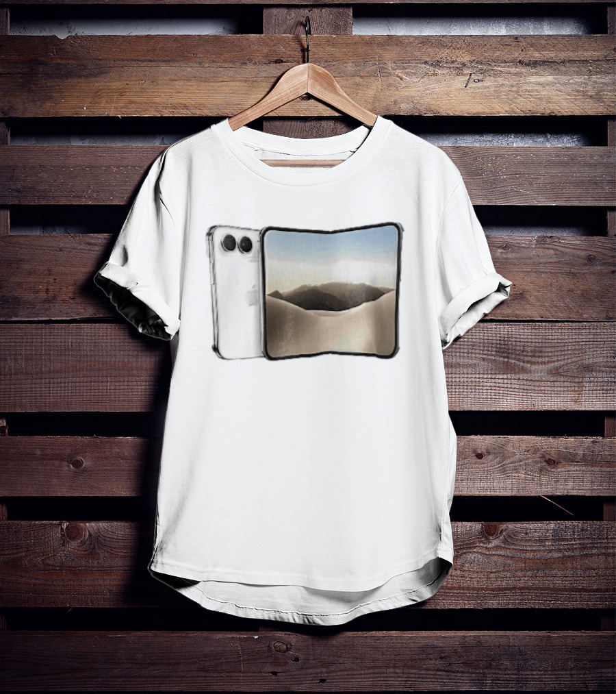 Apple Foldable Smartphone Concept Desert Landscape Screen T-Shirt