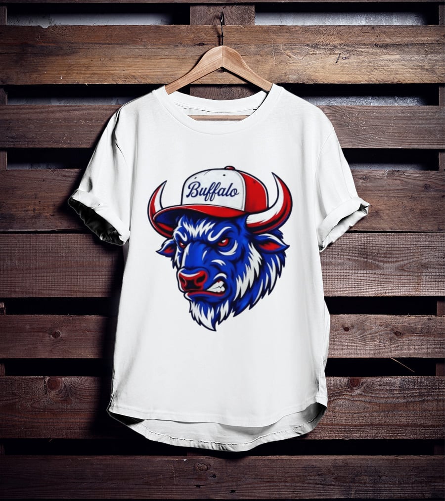 Buffalo Bison Bull Hat Sports T-Shirt
