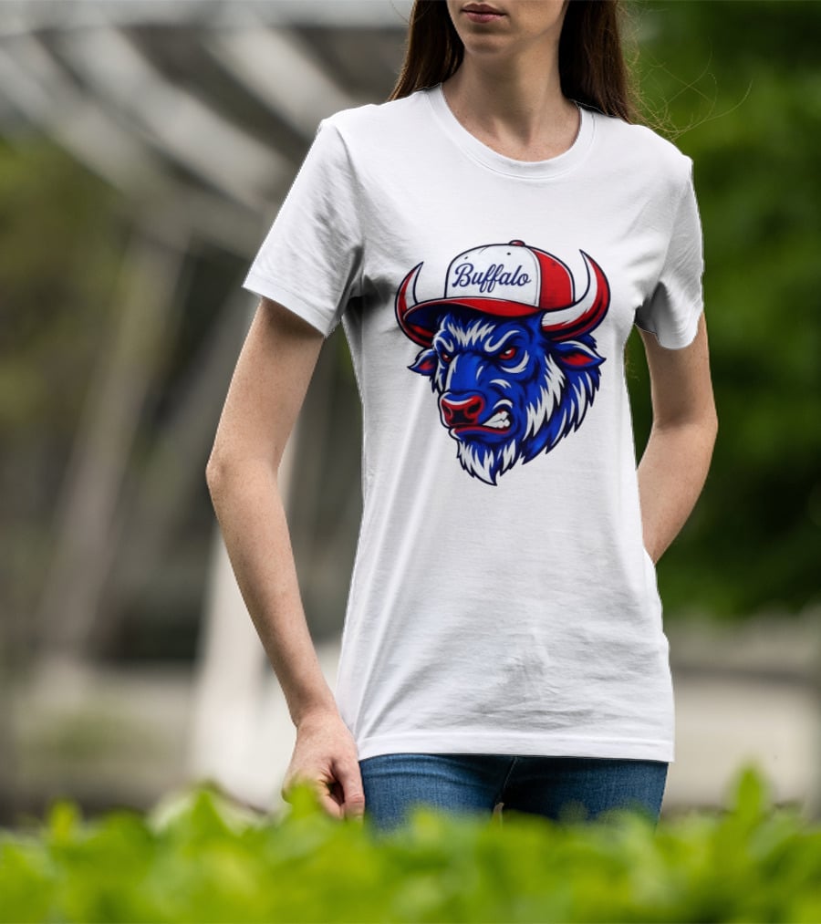 Buffalo Bison Bull Hat Sports T-Shirt