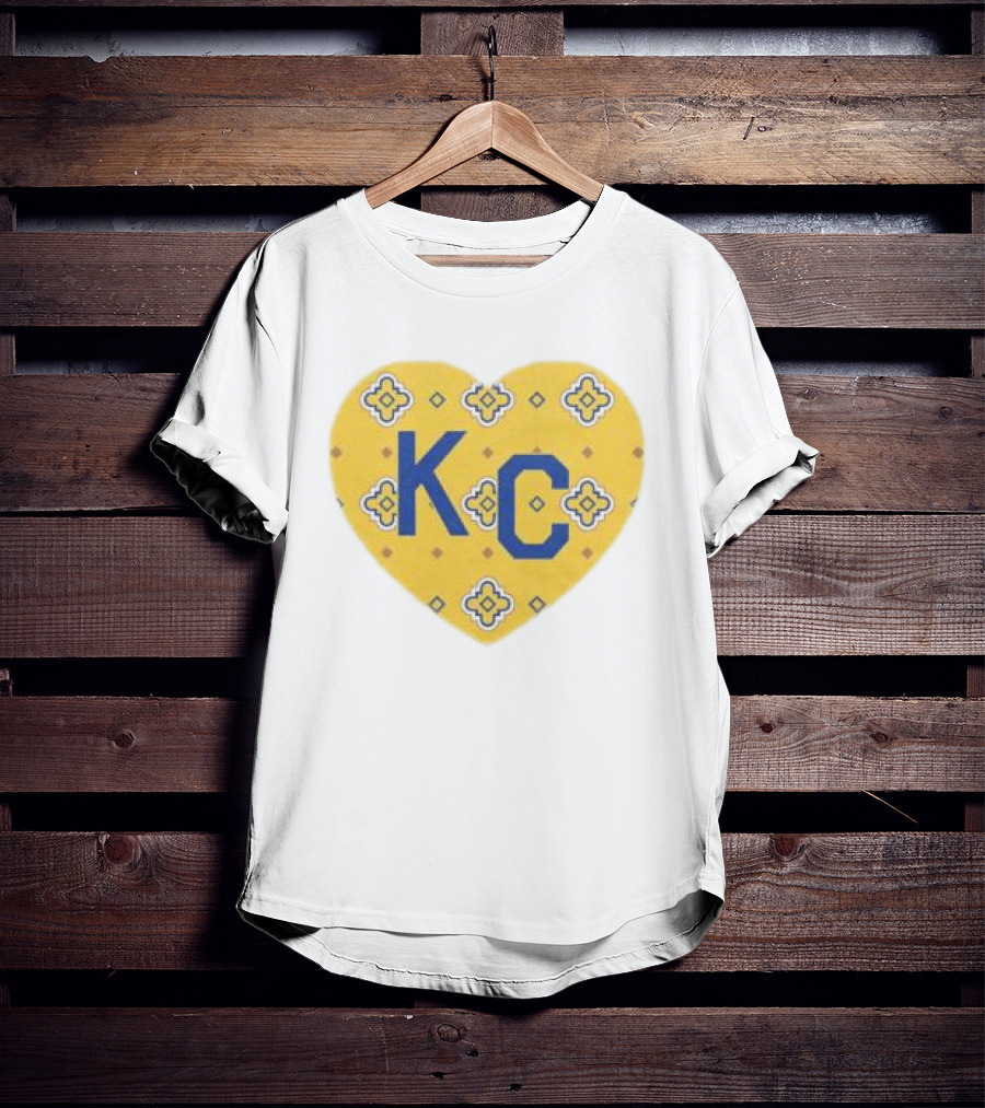 Charlie Hustle KC Heart Plaza Fair Mosaic White T-Shirt